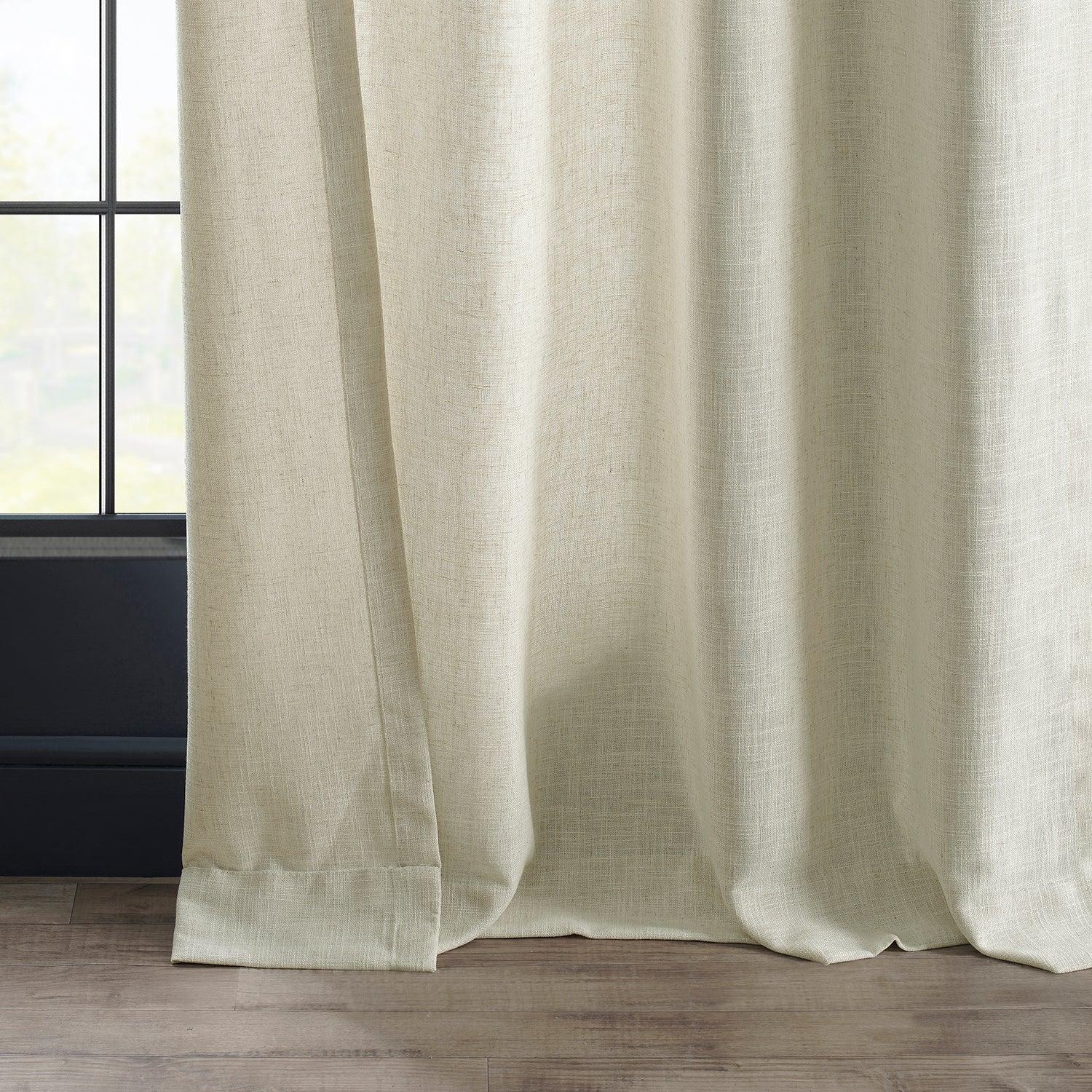 Barley Grommet Heavy Faux Linen Semi-Sheer Curtain - Image 4