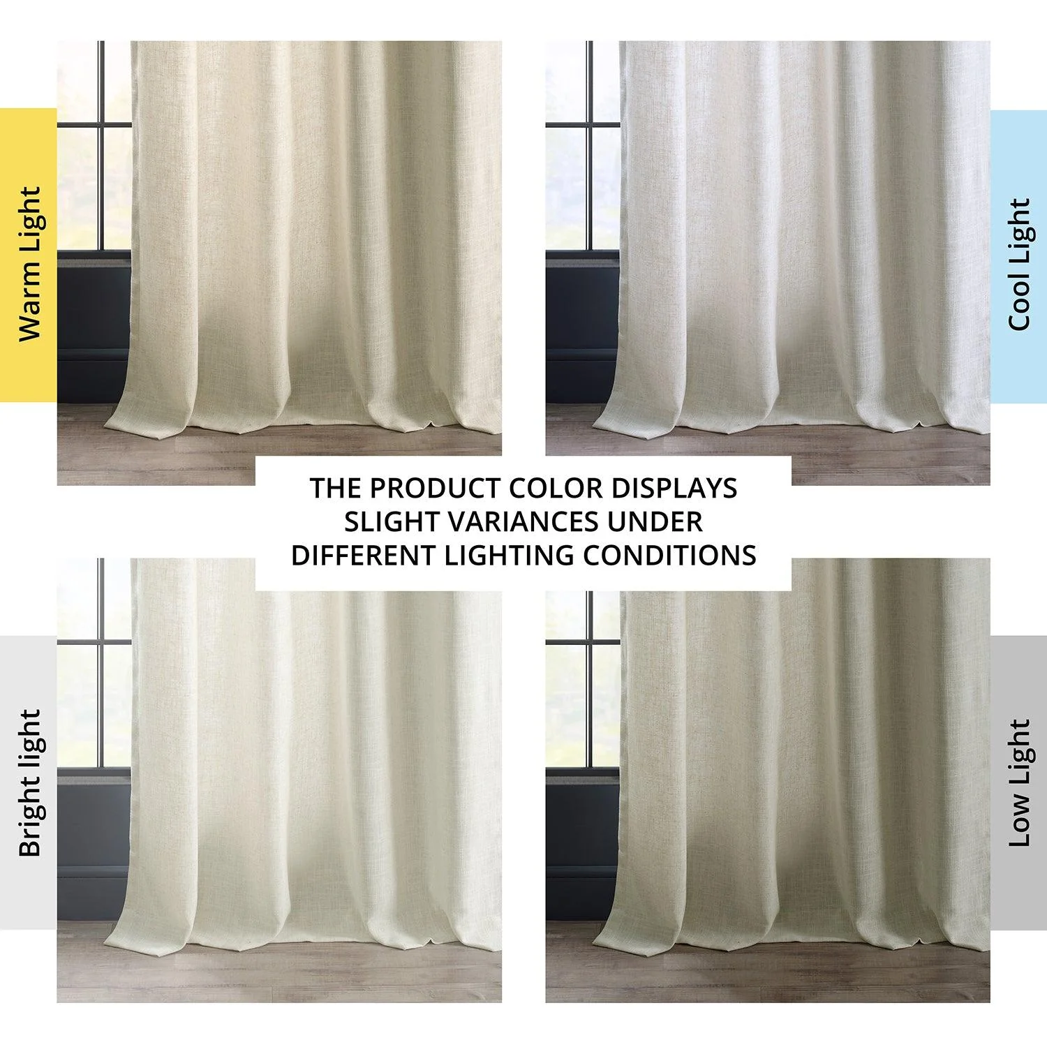 Barley Heavy Faux Linen Semi-Sheer Curtain - Image 6