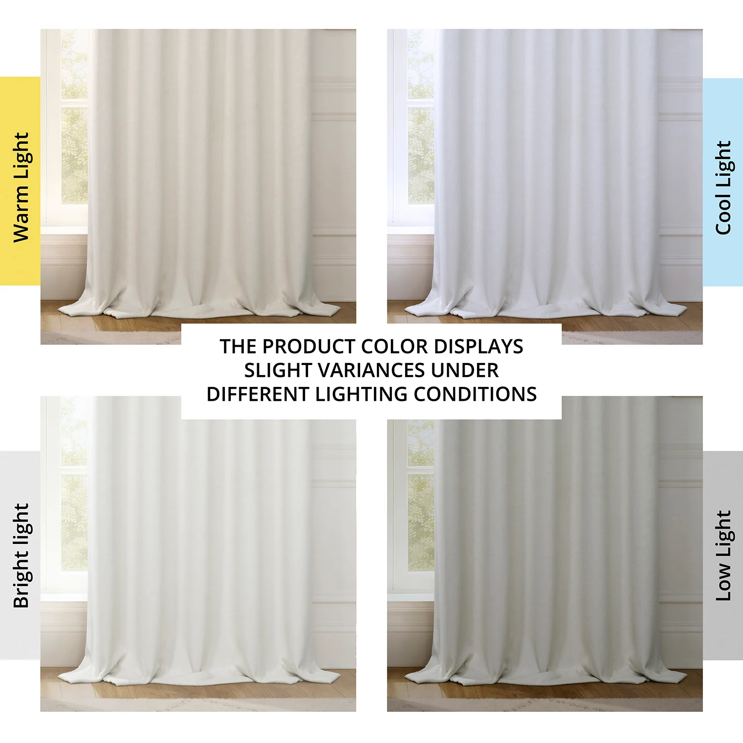 Birch Textured Faux Linen Room Darkening Curtain - Image 7