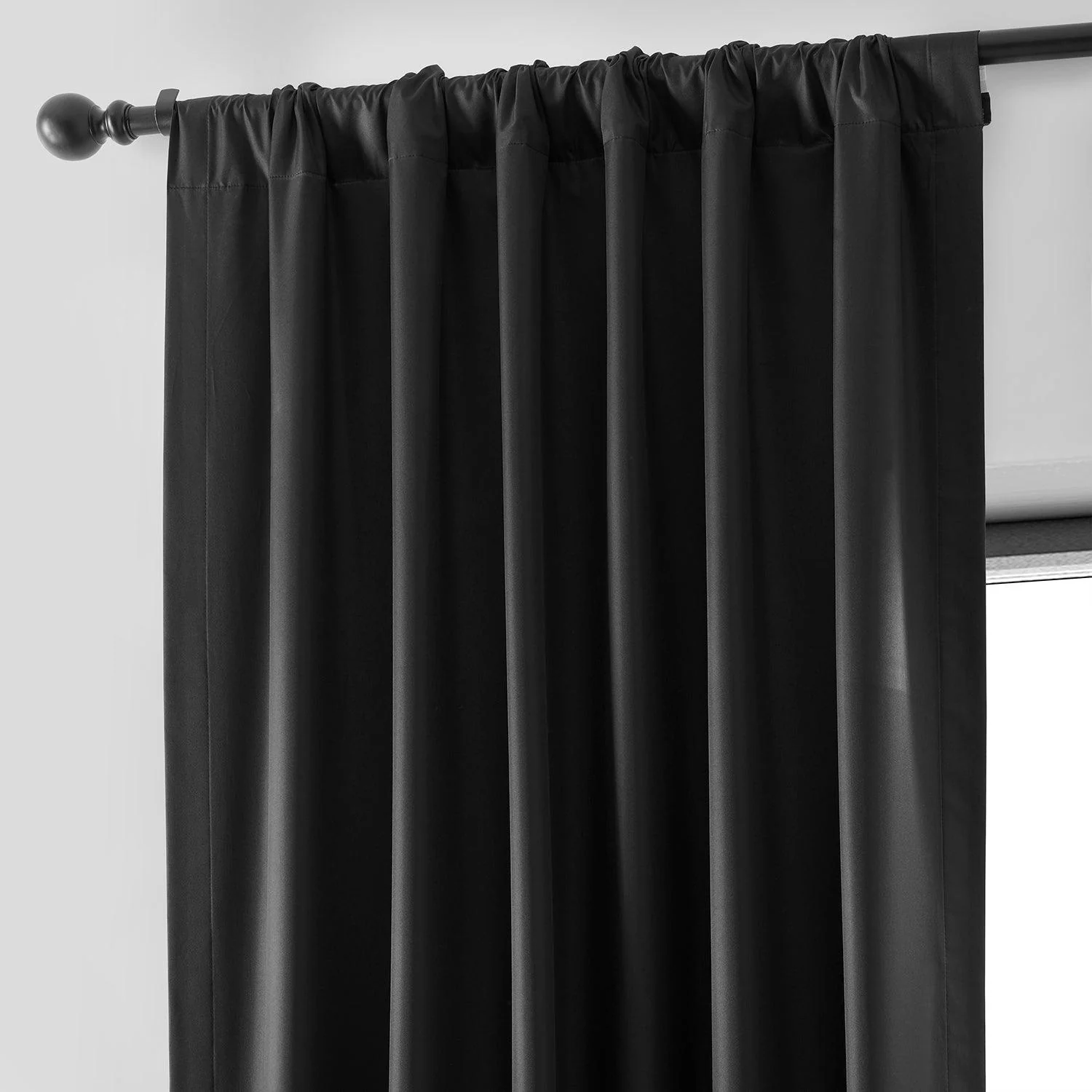 Deep Black Hotel Blackout Curtain - Image 4