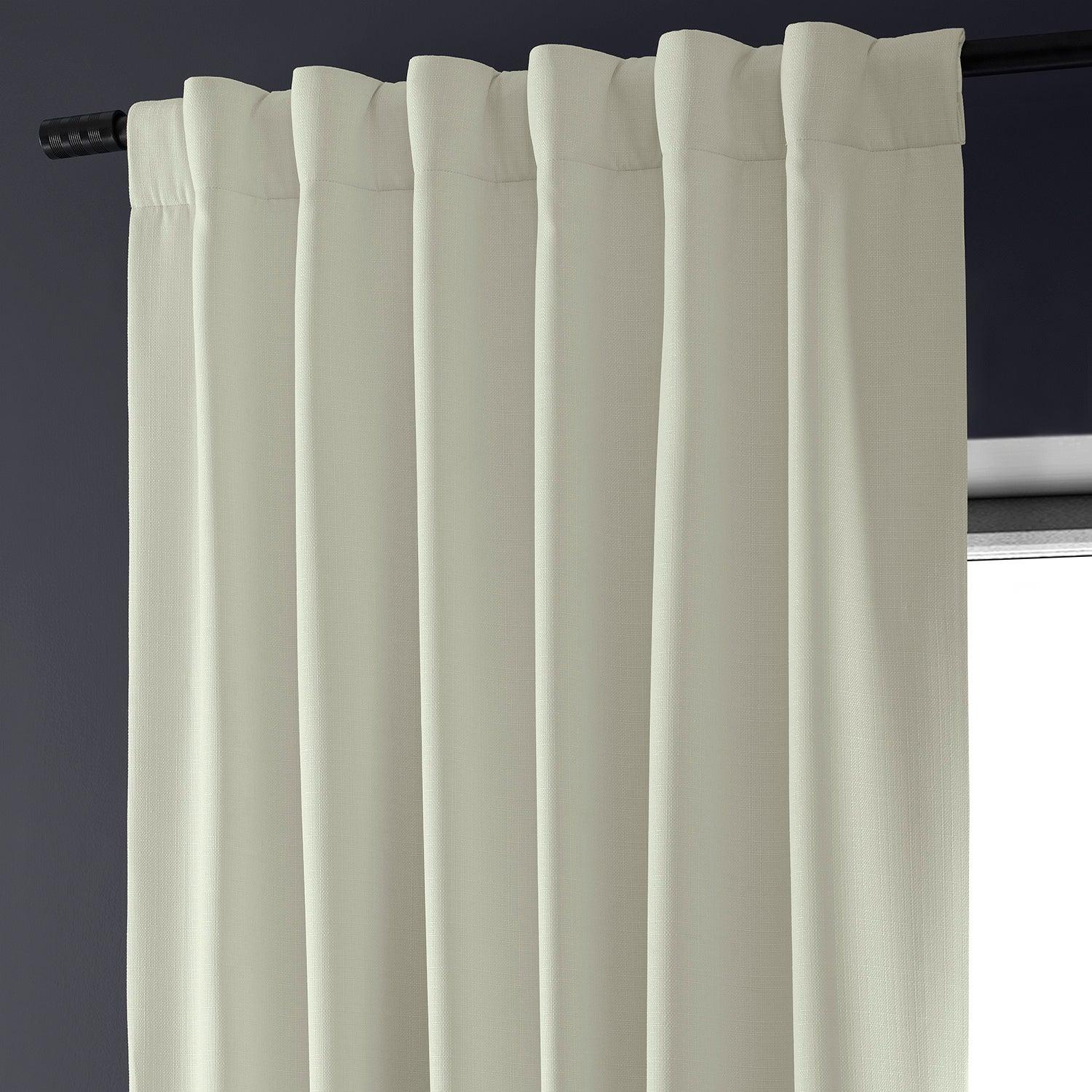 Excursion Ivory Faux Linen Hotel Blackout Curtain - Image 3