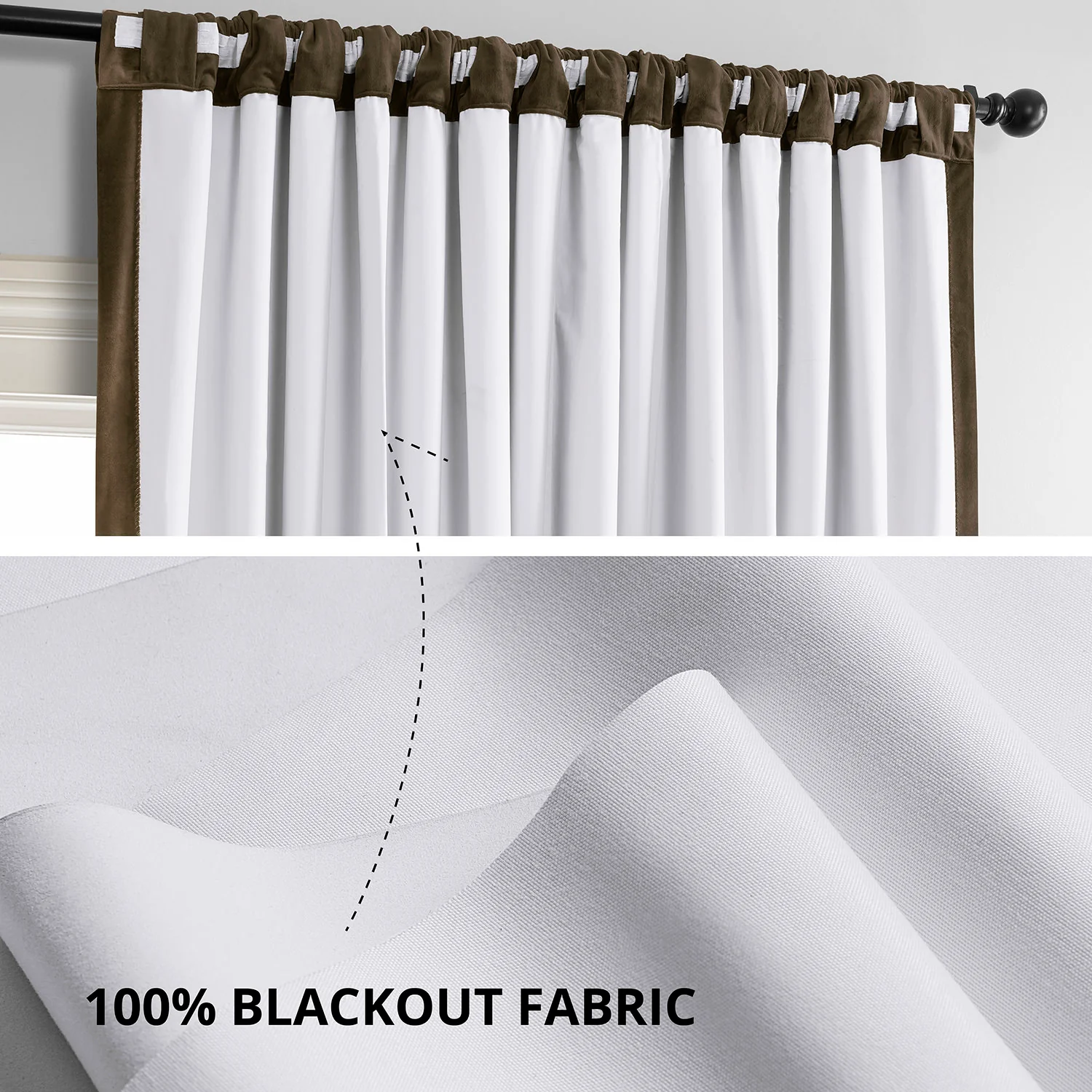 Java Signature Extra Wide Velvet Blackout Curtain - Image 3