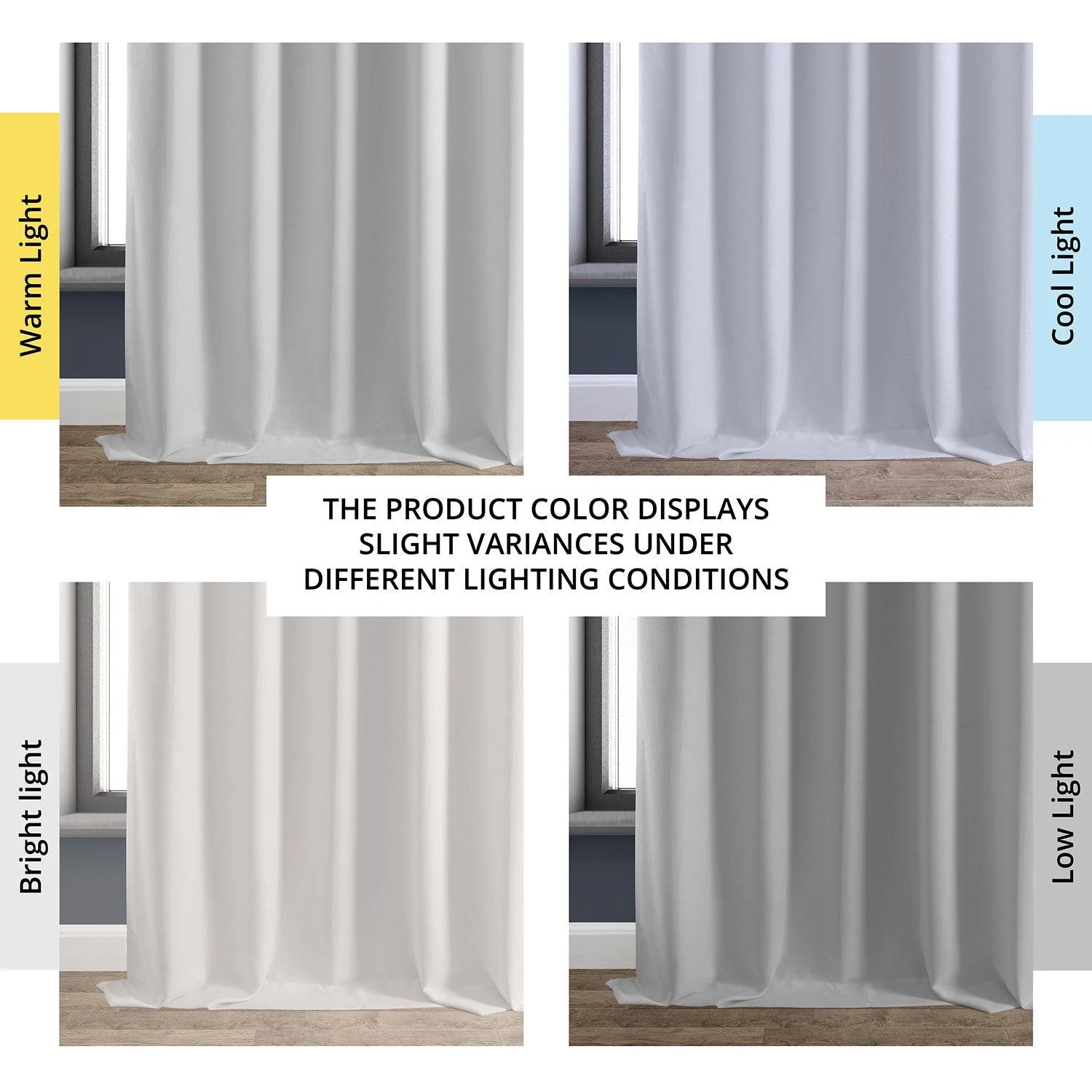Mission White Faux Linen Hotel Blackout Curtain - Image 6