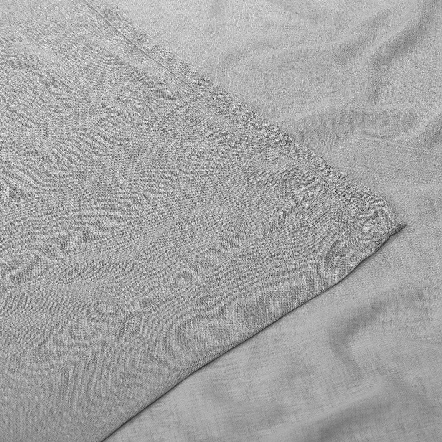 Nickel Textured Faux Linen Sheer Curtain - Image 3