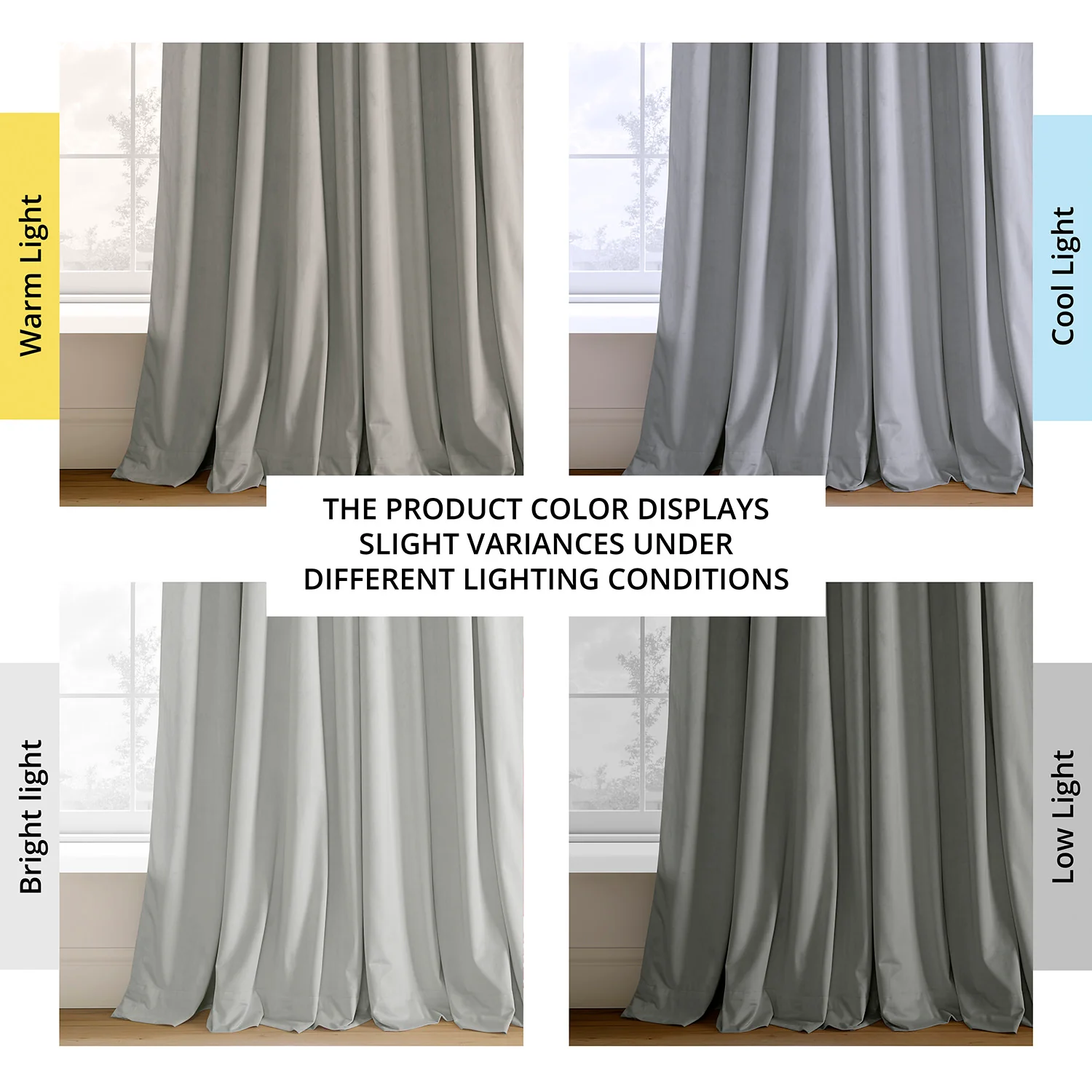 Reflection Grey Signature Velvet Blackout Curtain - Image 7