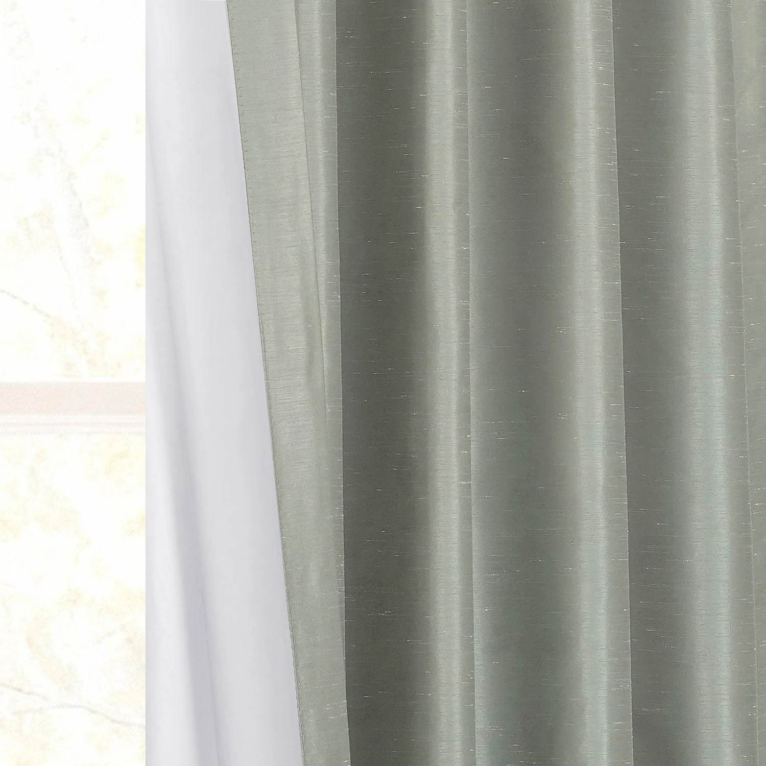 Silver Grommet Vintage Textured Faux Dupioni Silk Blackout Curtain - Image 3