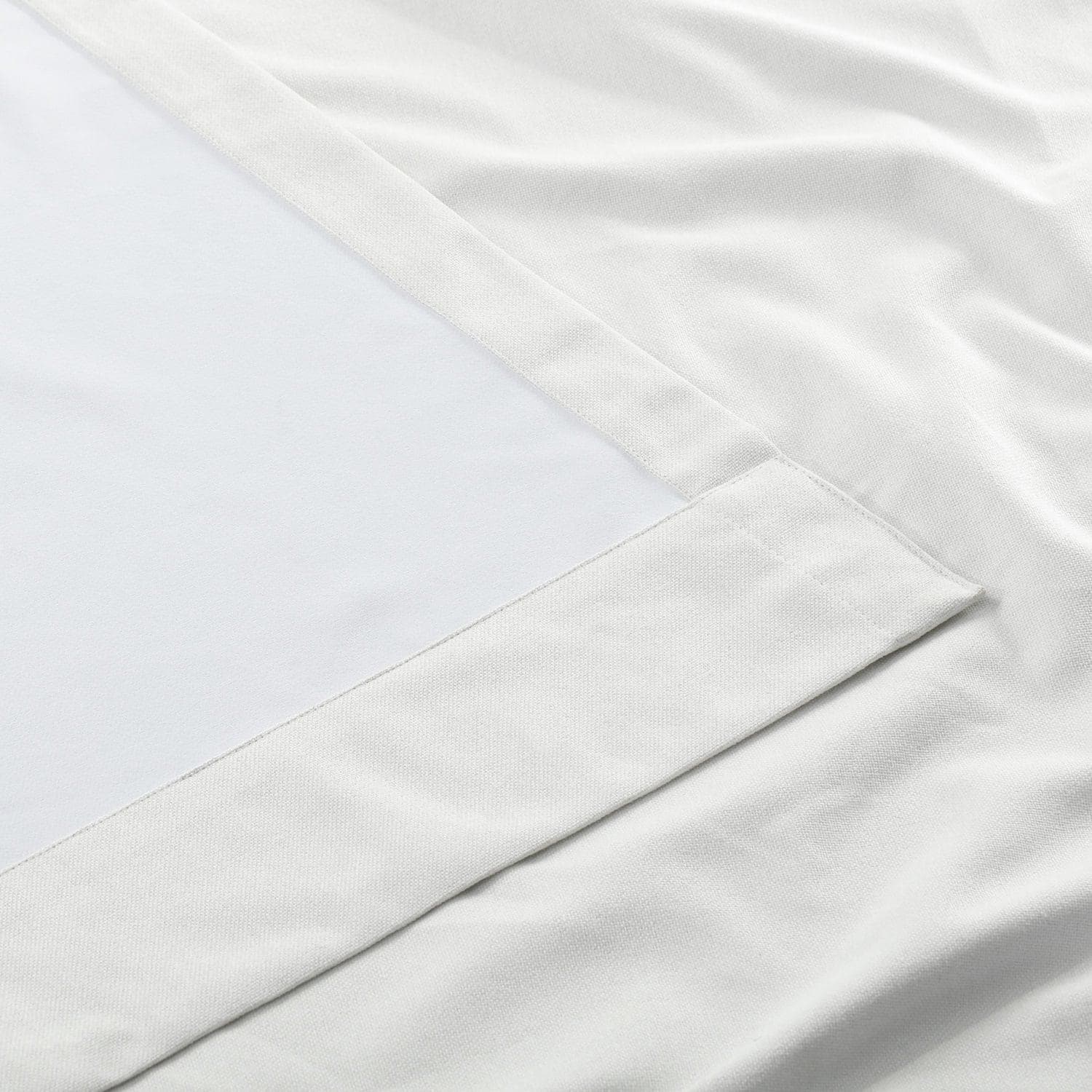 Starlight Off White Grommet Thermal Cross Linen Weave Blackout Curtain - Image 4