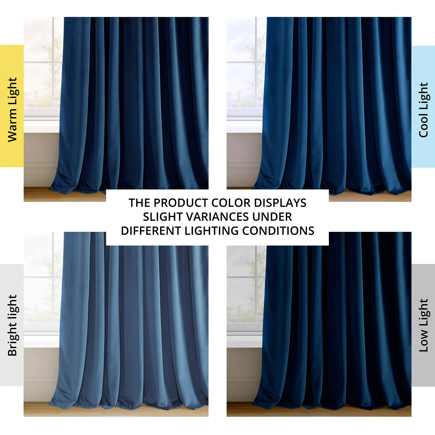 Union Blue Signature Velvet Blackout Curtain - Image 7