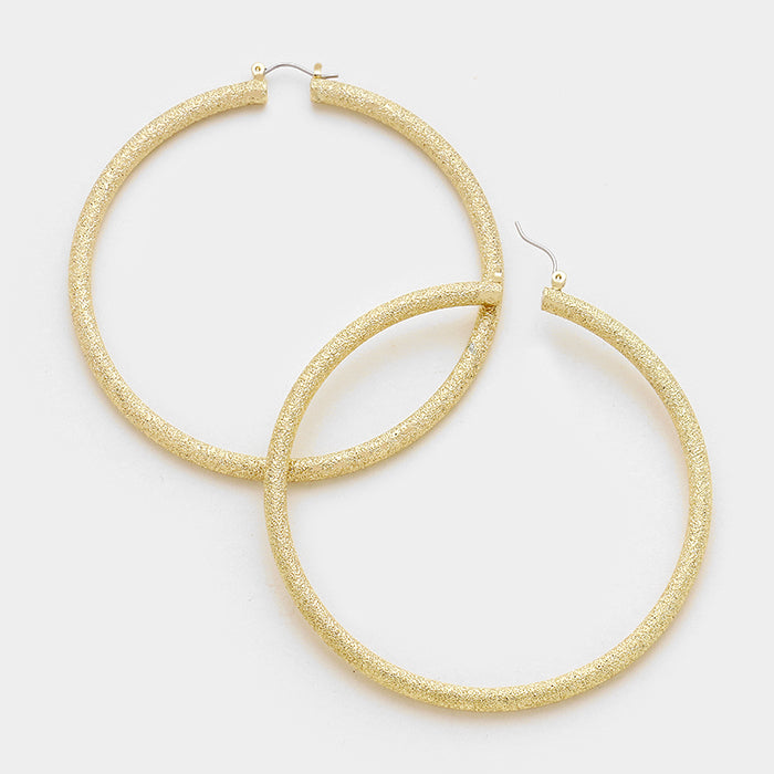 Gold Hoop Earrings 3″ | 321520