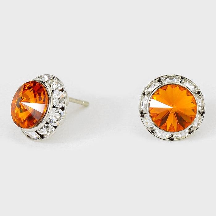 Topaz Stud Earrings 0.5″ | 123319