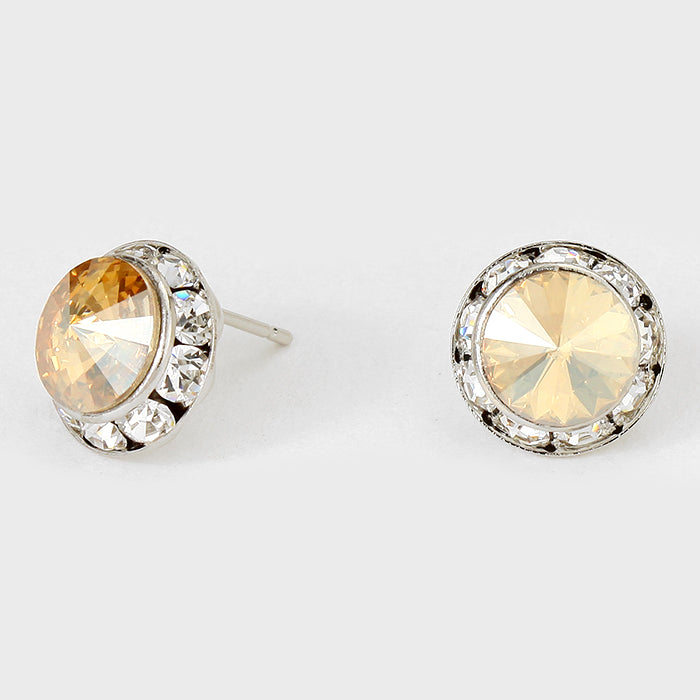 Gold Stud Earrings 0.5″ | 123292