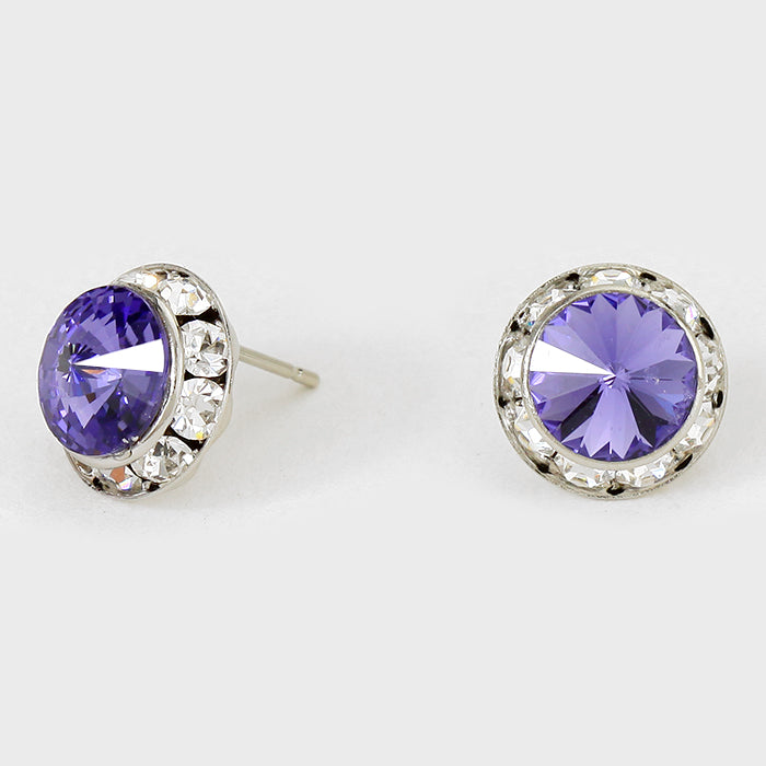 Tanzanite Stud Earrings 0.5″ | Purple Stud Earrings | 123318