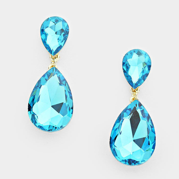 Aqua Teardrop Earrings | 237739