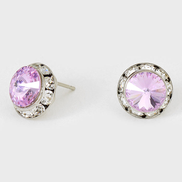 Violet Stud Earrings 0.5″ | 123320