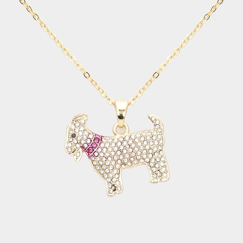 Bling Goat Pendant Necklace | Goat Jewelry | Goat Items | Goat Lover | 531031