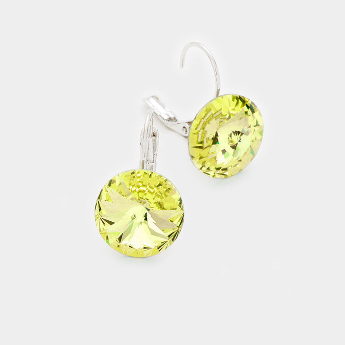 Small Yellow Genuine Austrian Crystal Drop Earrings | 0.4″ x 0.8″ | 373341