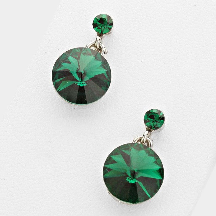 Little Girls Emerald Dangle Earrings | 120690