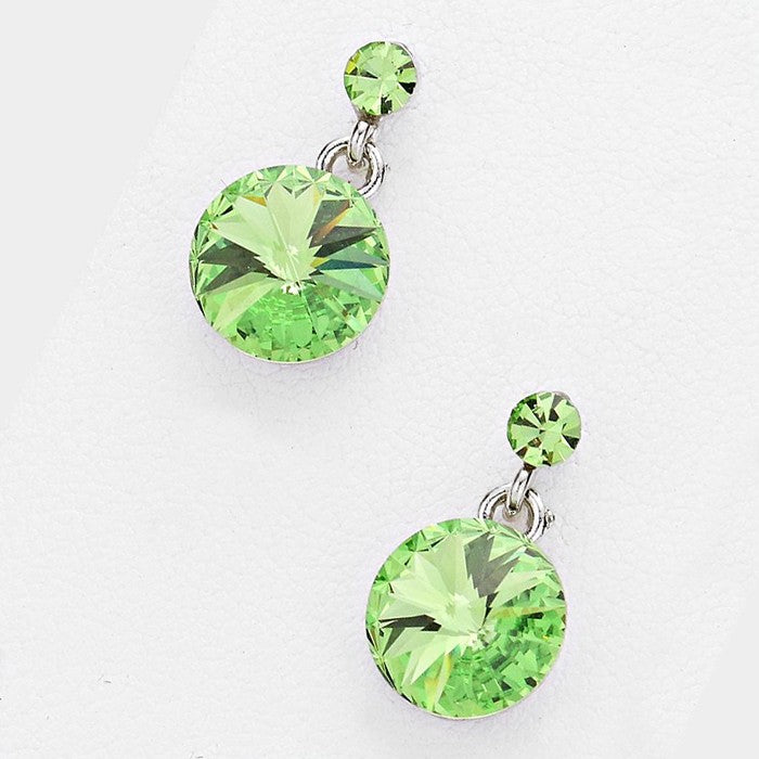 Little Girls Peridot (light green) Dangle Earrings | 120696