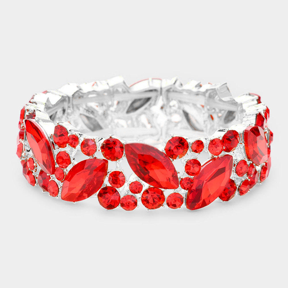 Red Crystal Stretch Bracelet | 554621