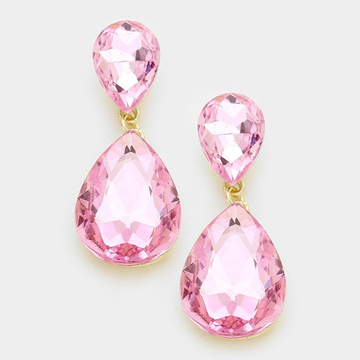 Pink Teardrop Earrings | 237738