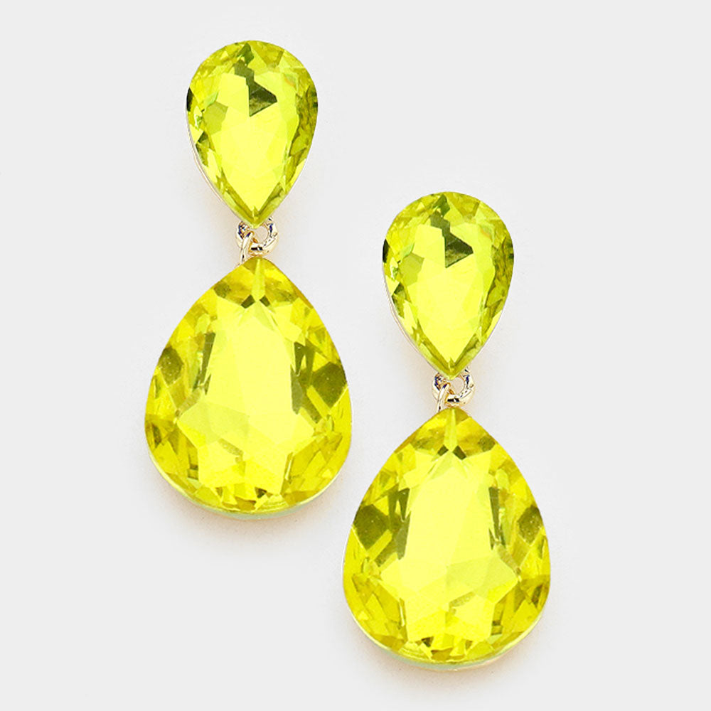 Yellow Teardrop Earrings | 518311