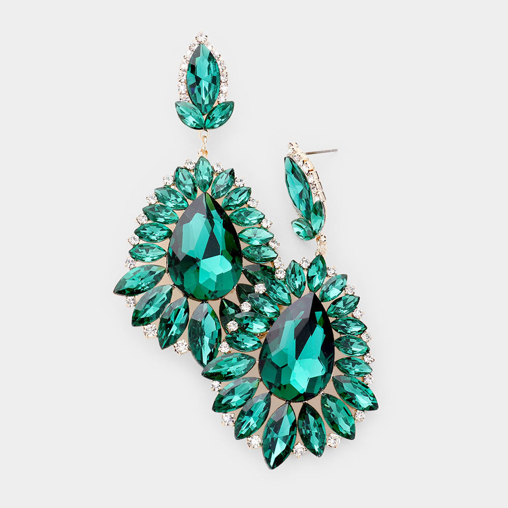 Large Emerald Pageant Earrings | 469124