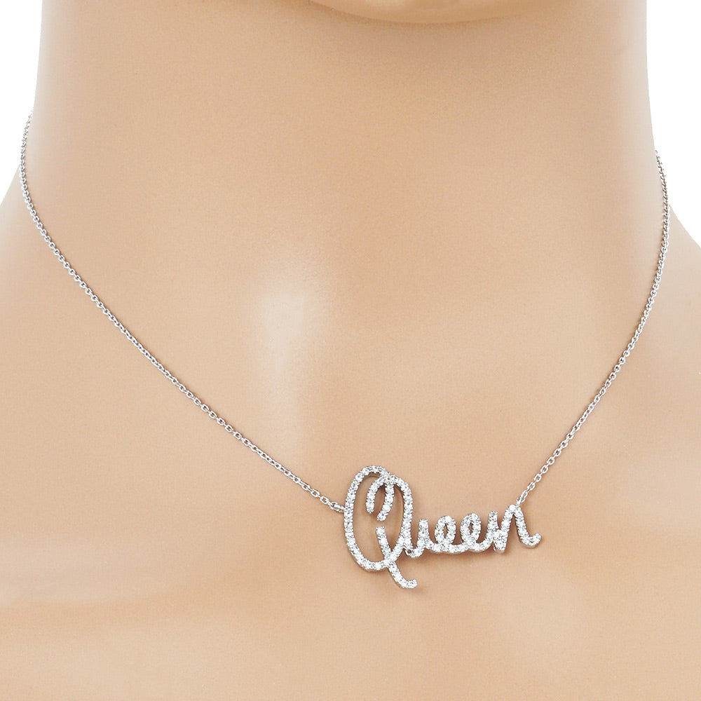 Queen Message Pendant Necklace | PDN2696