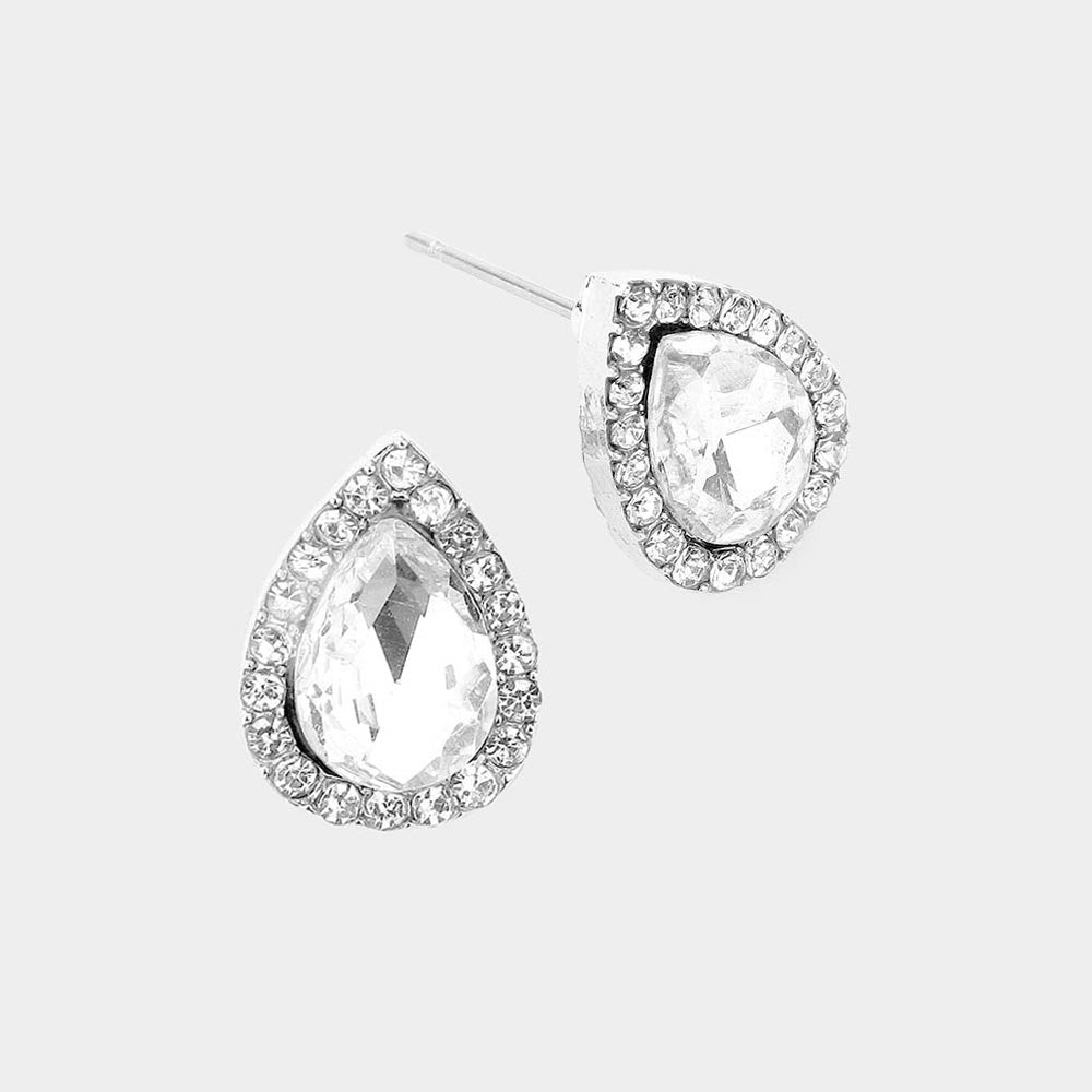 Small Clear Crystal Stud Earrings | 532984