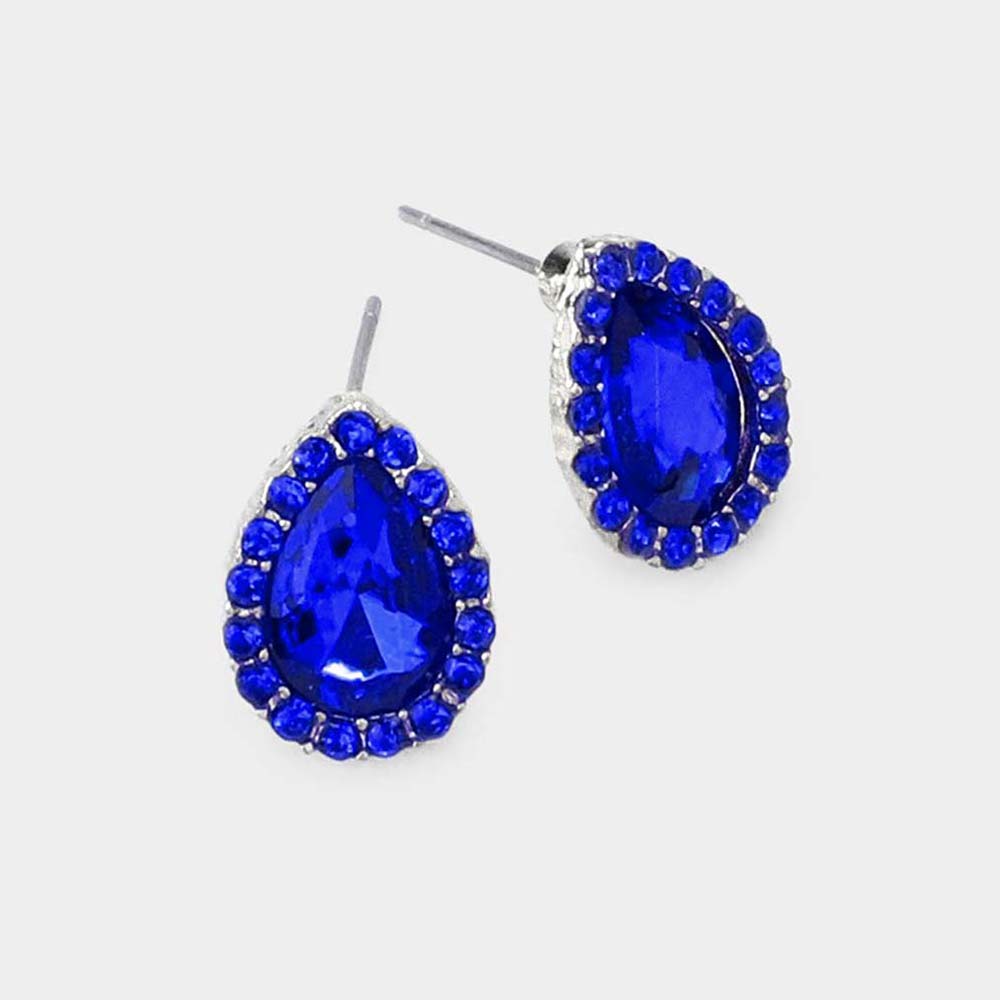 Small Sapphire Crystal Stud Earrings | 480147