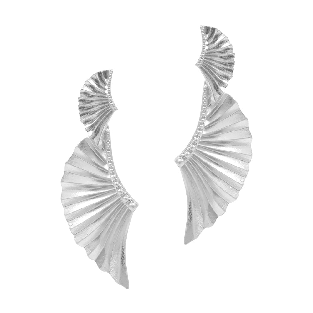 Silver Metal Angel Wing Dangle Earrings | Pageant Earrings | Interview Earrings | All Occasion Earrings | Fashion Earrings | 597134